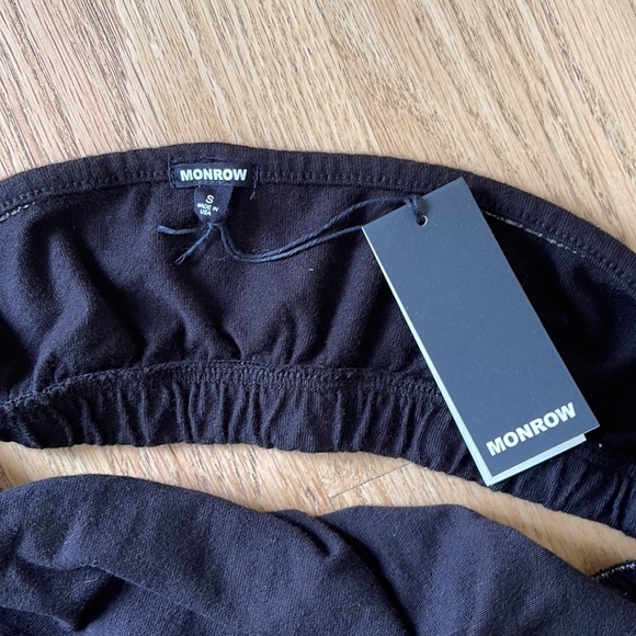 ♻️DONATED DEC. 2023♻️ 
Monrow NWT black cut out halter dress size small - Picture 6 of 6